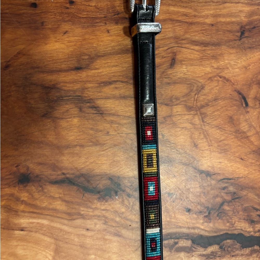 Brighton Black Belt with Multicolor Accents